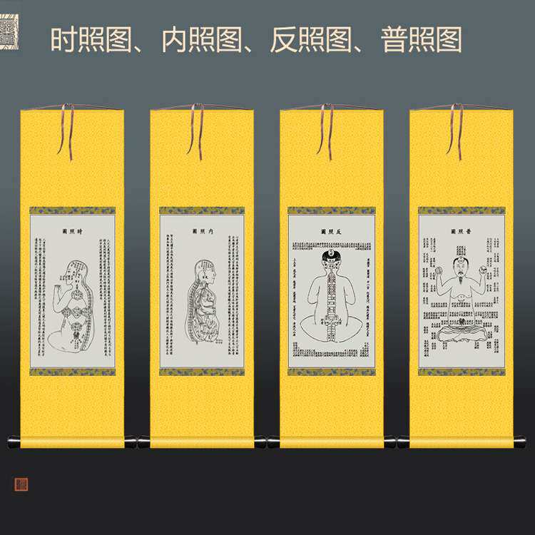 时照图内照图反照图普照图铜铭人堂之图挂画装饰画丝绸画卷轴国画