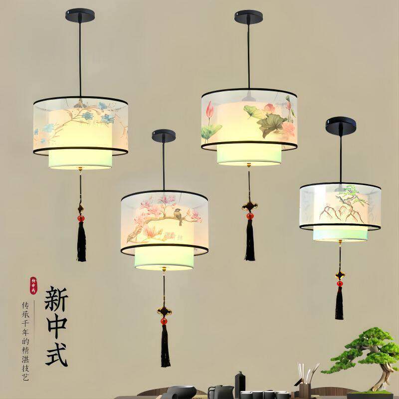 新中式吊灯茶室卧室客厅餐厅走廊过道玄关书房古典中国风古风吊灯