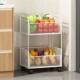 厨房菜篮子置物架落地水果蔬菜收纳架家用调料架多层可移动小推车