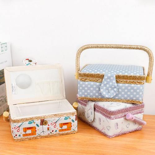 布艺收纳针线盒欧式田园裁缝家用大容量实用高档多功能收纳针线包