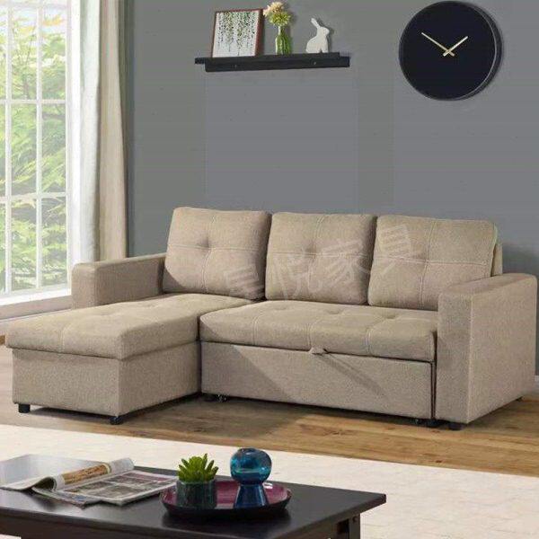 现代布艺沙发床免洗可折叠两用小户型客厅贵妃储物多功能转角沙发