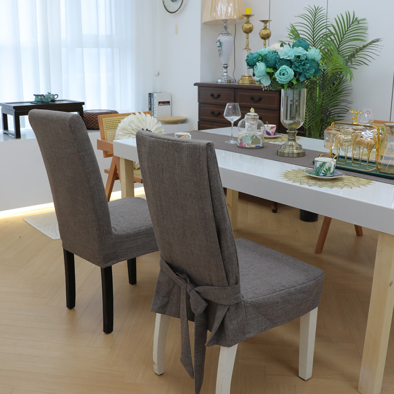 现代简约棉麻餐桌椅套罩套布套通用家用椅子套罩高级感防滑ym椅套