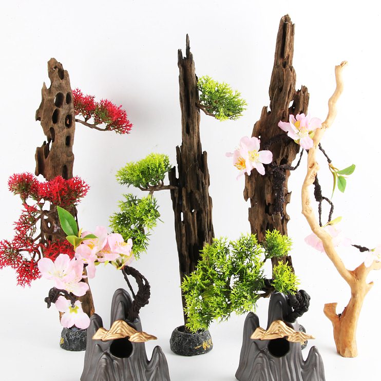 天然树枝刺身姿造根雕创意摆件龙枣枝迎客松枯树枝造型弯曲干树枝