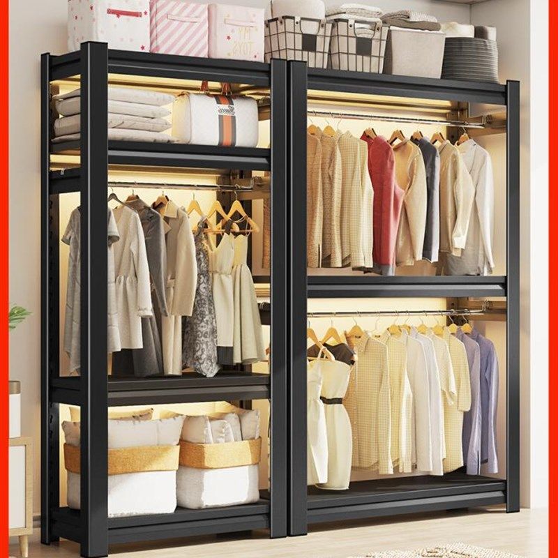 货架衣柜家用置物架开放式简易组装挂衣架阳台收纳架钢制仓储物架,商业/办公家具,置物架/陈列架/储物架/展示架,淘宝优惠券,粉丝福利购,淘宝优惠卷