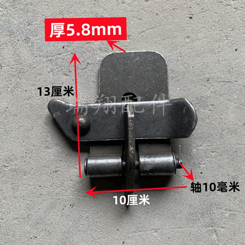 挂车自卸侧翻铁门插销铰链六棱吊开合页新款焊接件三件套吊打加厚