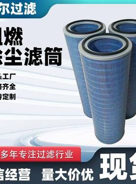 蓝色防火耐高温纳米阻燃除尘滤筒焊烟除尘器专用替代布袋空气滤芯