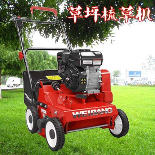 维邦WB384RB草坪梳草机百力通动力自走枯草透气切根机带收草袋