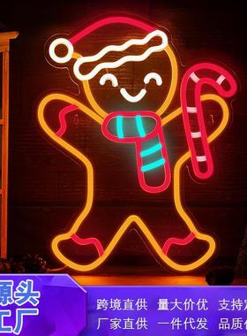 外贸新品MerryChristmas圣诞节霓虹灯节日装饰led灯霓虹灯字母灯