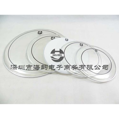 海韵打击乐HY DRUMS架子鼓爵士鼓透明双层油皮双油皮鼓皮五鼓套装