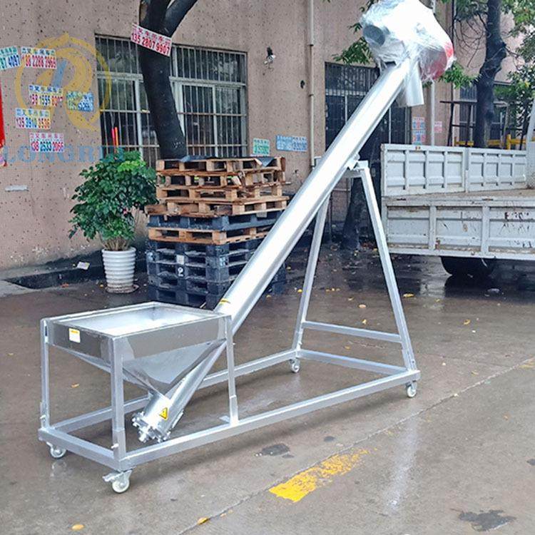 304不锈钢蛟龙提升机 工业盐螺旋上料机 食品添加剂圆管送料机