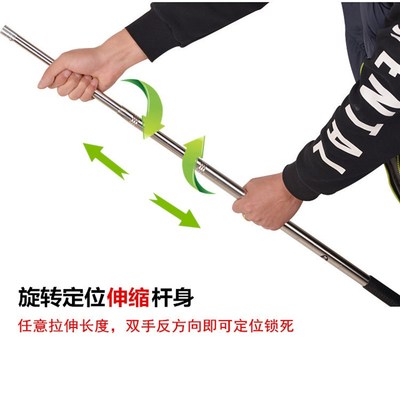 多功能伸缩挑线杆不锈钢取物钩子货车封蓬布杆户外高空架线挂笼杆