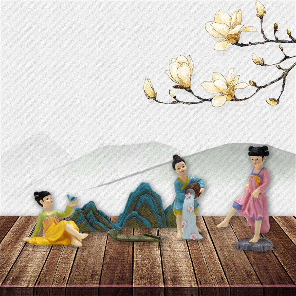 国潮可爱古风女套装桌面创意摆件花园露台人物摆设造景盆栽装饰品,鲜花速递/花卉仿真/绿植园艺,割草机/草坪机,淘宝优惠券,粉丝福利购,淘宝优惠卷