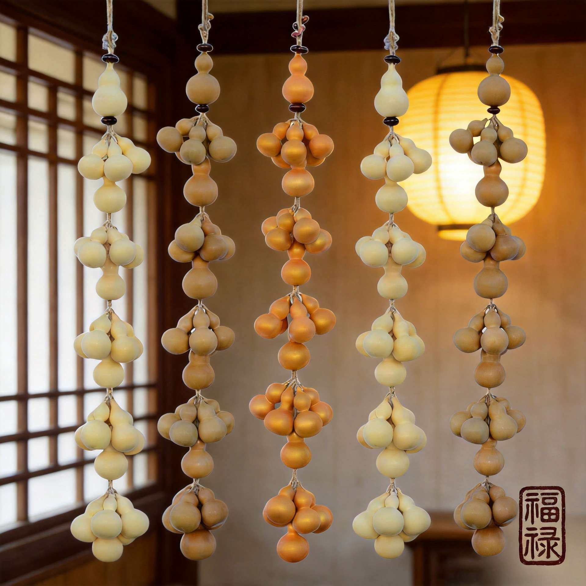 特色天然吉祥福禄五福临门葫芦家居挂件挂饰酒吧民宿客栈装饰