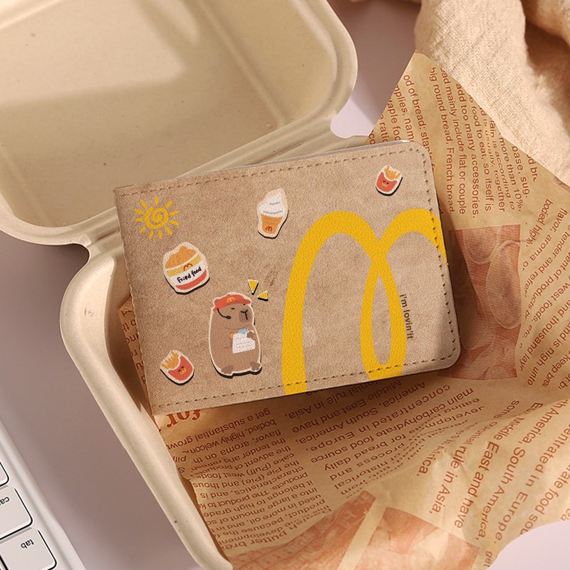 创意麦当劳驾驶证保护套卡皮巴拉皮质行驶证驾照二合一卡包多卡位