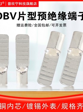 普欣宁DBN片形裸铜端头冷压接线端子线鼻子插片DBV预绝缘接线端子