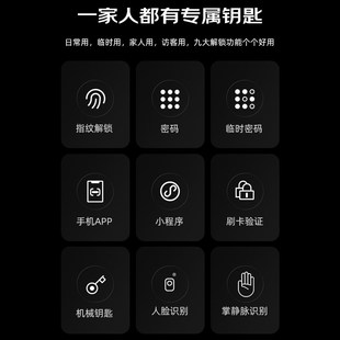 星月神密码锁指纹锁家用防盗门智能门锁人脸识别电子锁十大品牌