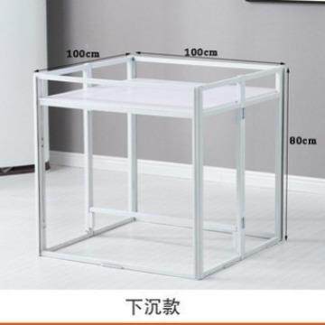 超市促销台商场展示折叠货架铁质地推下沉式堆头促销花车80*80