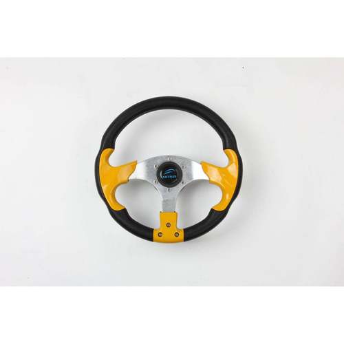 NAUTFLEX快艇用方向盘铝合金黄色版匹配机械方向机及液压方向机