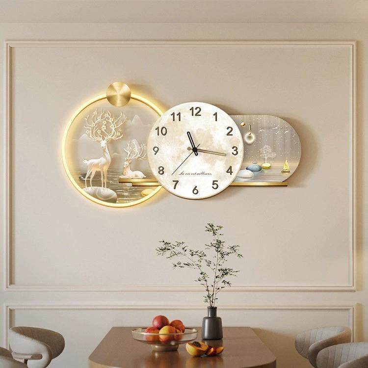 网红创意钟表挂钟客厅现代简约欧式轻奢家用时尚装饰挂墙静音时钟