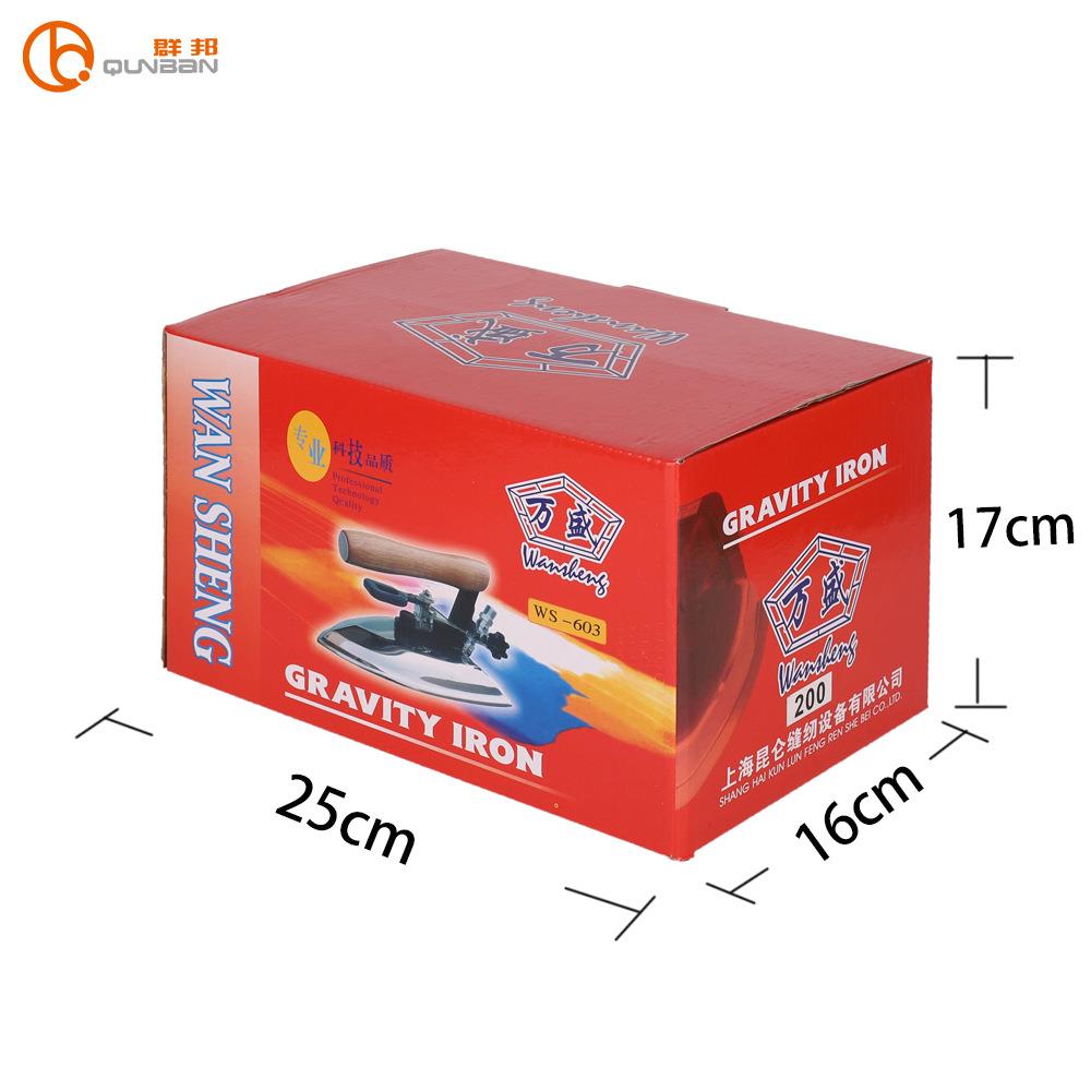 万盛200工业全蒸汽E型按压式小熨斗服装厂锅炉不锈钢11孔窄熨斗