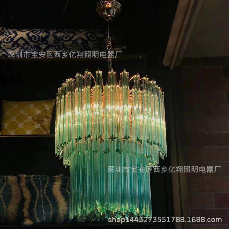后现代简约轻奢客厅吊灯北欧艺术别墅奢华设计师孔雀蓝餐厅卧室灯