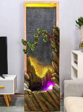 假山流水喷泉家居室内装饰品客厅玄关办公室景观电视柜旁落地摆件