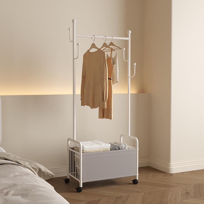 衣帽架落地挂衣架卧室衣服架子移动滑轮置物架网红家用客厅晾衣架