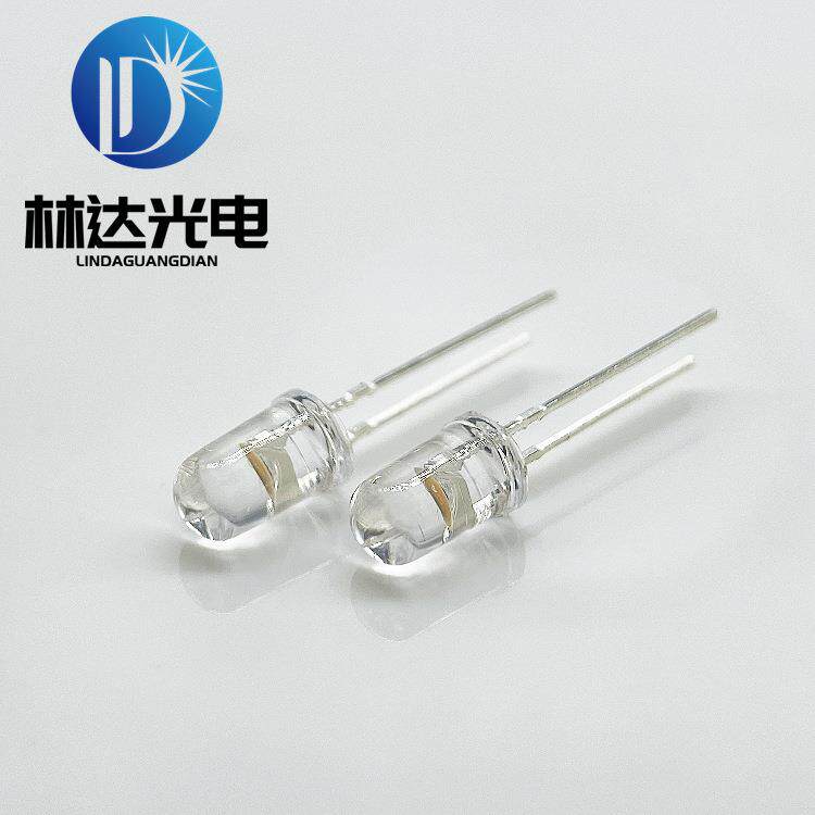 供应F5圆头白光高亮led灯珠5mm圆头白灯发光二极管照明灯珠