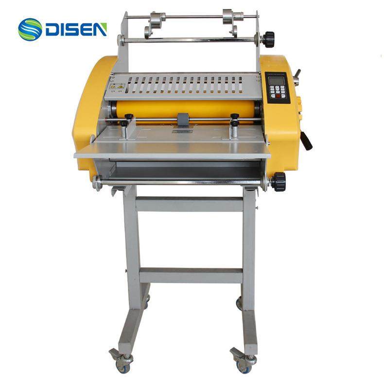 3866自动进纸覆膜机带米线修边防卷电动覆膜机laminatingmachine