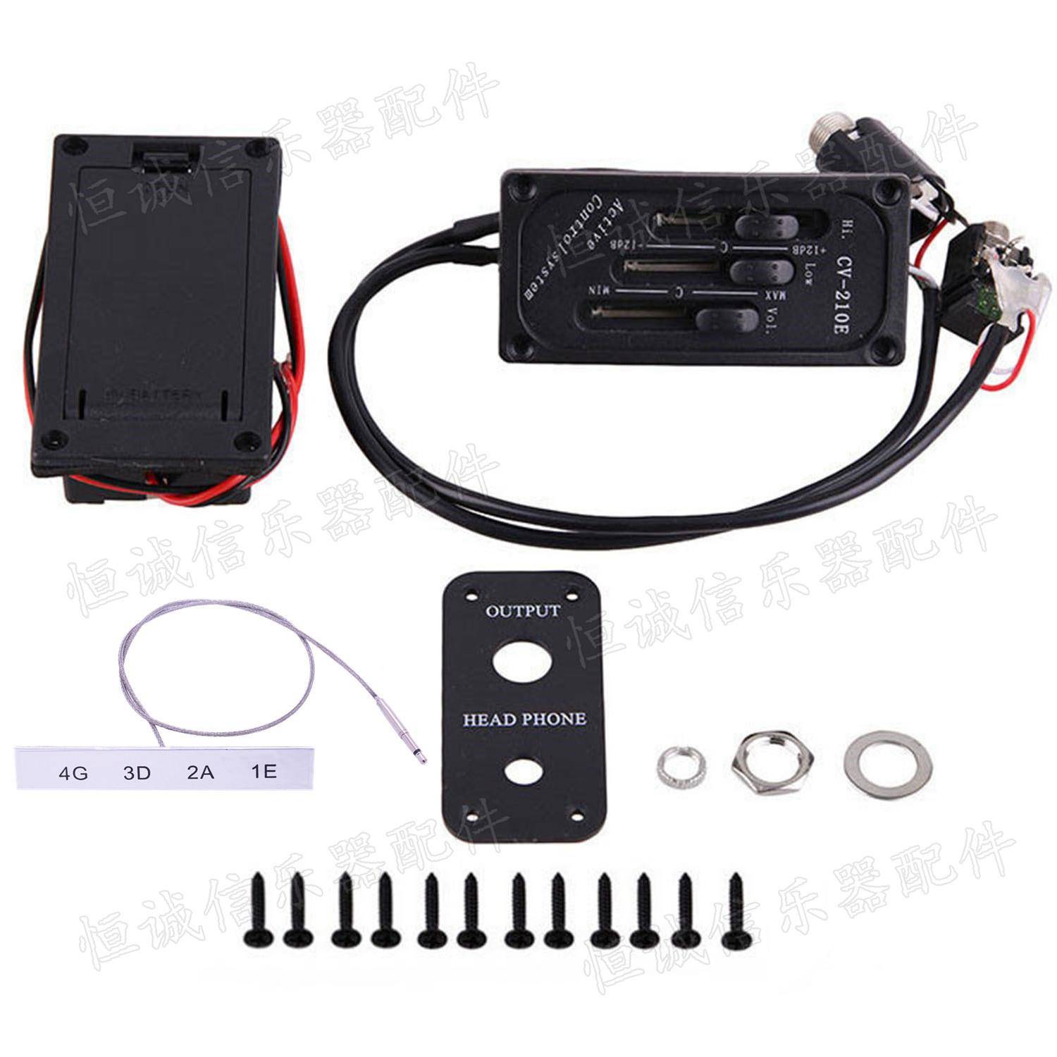 大提琴拾音器CV-210E大提琴3段EQ均衡器提琴拾音器eq配件