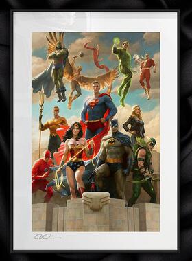 Sideshow500333U珍藏签名艺术画DC正义联盟收藏装饰画工作室挂画