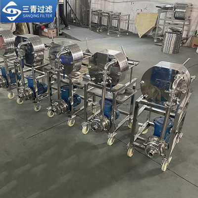 定做304不锈钢板框精密过滤机 食用油压滤机 多层液体板框过滤器