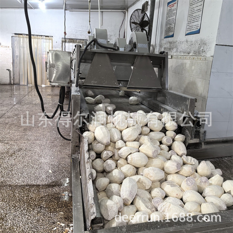 日产量10吨芋头加工流水线 槟榔芋头条油炸机 振动筛选下脚料