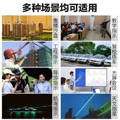 绿光售楼户外大功率激光灯强光远射型手电筒 沙盘指示笔USB直充电