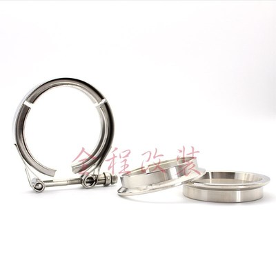 汽车改装排气管V型卡箍 通用管道法兰连接304Q 排气管锁紧固定锁