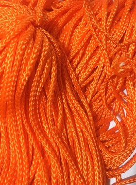 5mm橙红色尼龙绳包芯绳八股实心编织绳流苏绳Q挂画绳礼品绳95米