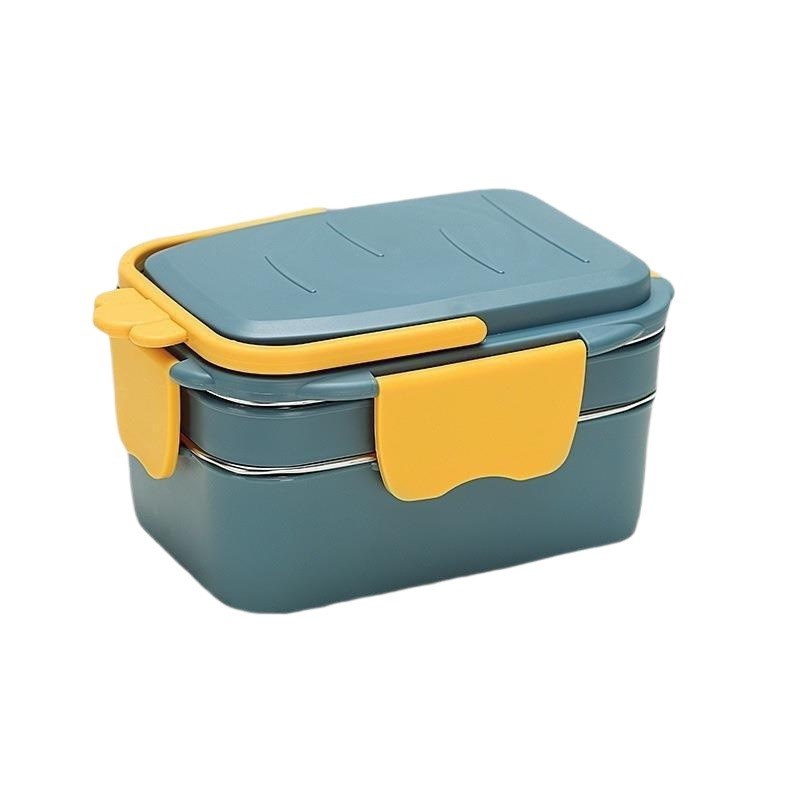 法风可爱小学生不锈钢保温饭盒分格少儿上班族小清新2层便当