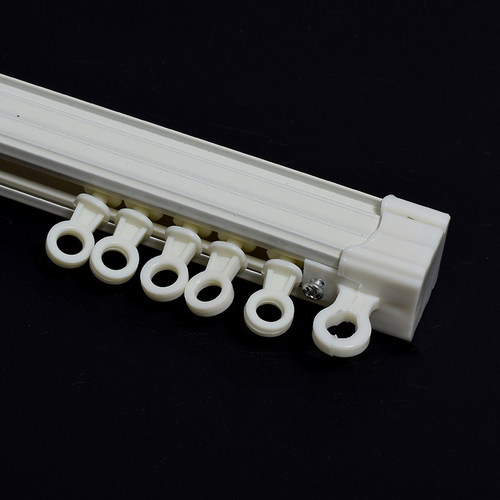 窗帘轨道顶装暗装直轨p暗轨配件滑轮简约滑道滑轨弯曲侧装单轨双