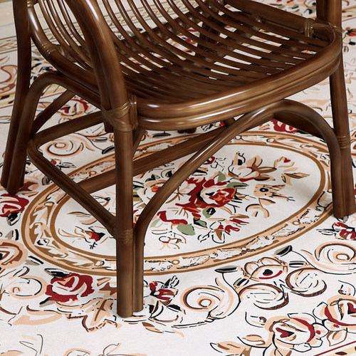 天然藤编手工藤椅茶几三件子单人阳台客套椅厅庭院休闲老人靠背椅