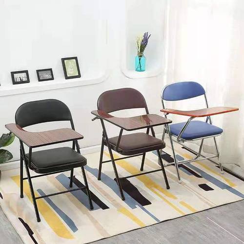 培训椅简约靠背折叠带写字板记者椅会议职员学生宿舍家用一体桌椅