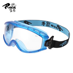 罗卡EF58护目镜透明防雾眼镜防冲击户外骑行防尘防风沙男女实验室
