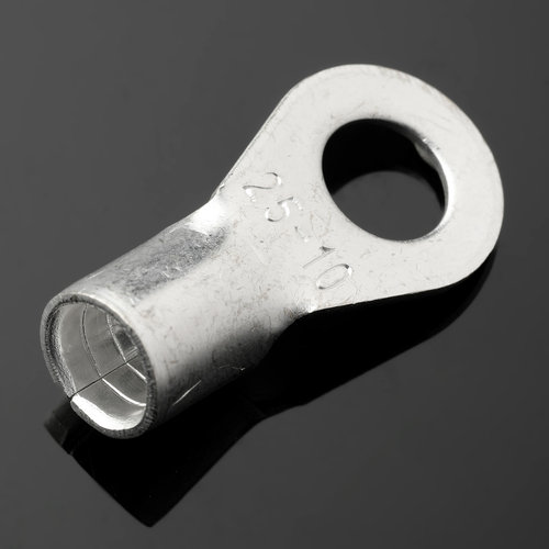 黄铜镀银 OT冷压接线端子OT25-10 圆型裸端头 铜鼻子. 200只