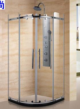 外贸出口整体浴室304不锈钢简易淋浴房移门showerroomS6044