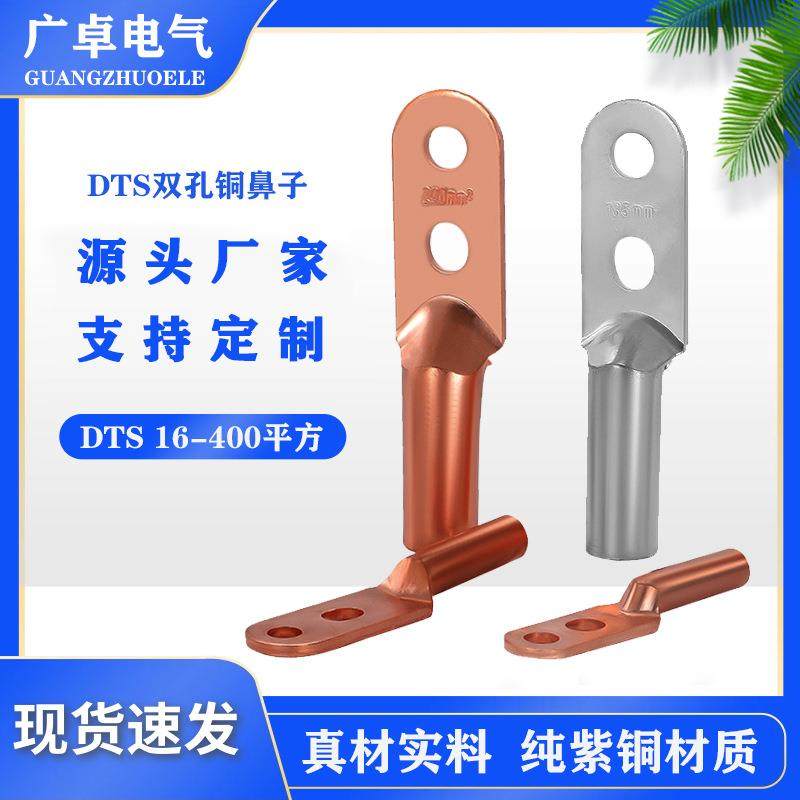 双孔铜鼻子DTS加厚酸洗两孔线鼻子双眼铜线耳高压电缆接线端子,清洗/食品/商业设备,风口/风叶/风机配件,淘宝优惠券,粉丝福利购,淘宝优惠卷