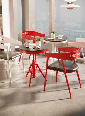 户外工业风清吧俱乐部桌椅组合奶茶店餐厅饭店商用烧烤餐桌夜宵店