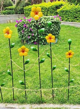 花园向日葵铁艺落地花架爬藤户外公园小清新室外草坪园地装饰栅栏