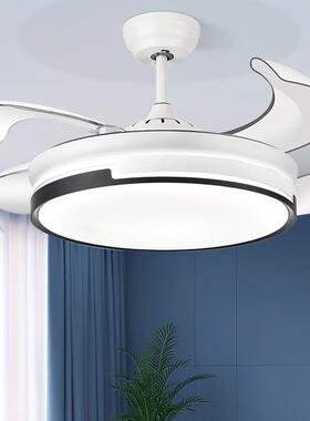 隐形风扇灯吊扇灯家用一体吊灯2025年客厅餐厅卧室电扇灯智能语音