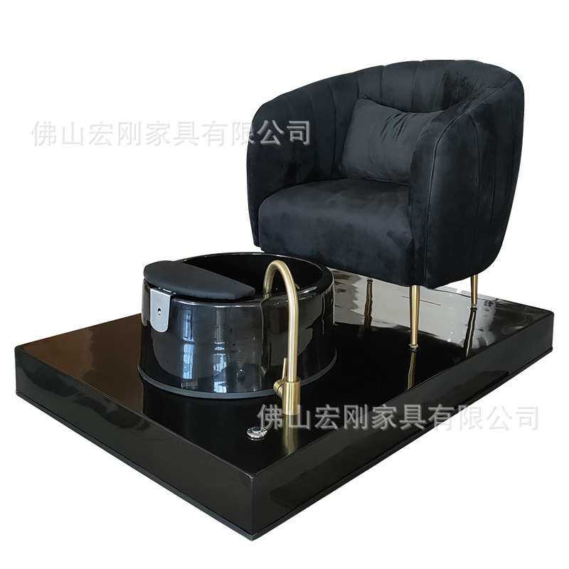 网红美甲沙发沐足椅足疗足浴沙发美脚 玻璃钢底座亚克力沐足盆