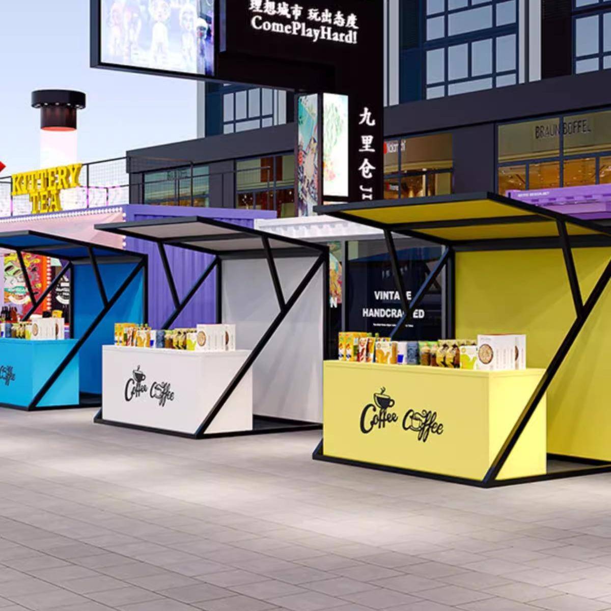 网红摆摊货架市集节日摊位展示架户外商业活动棚架帐篷地摊架柜子