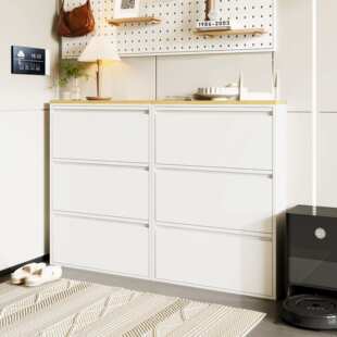 超薄翻斗鞋柜家用门口内侧一体靠墙入户门15cm钢制玄关柜小窄鞋架